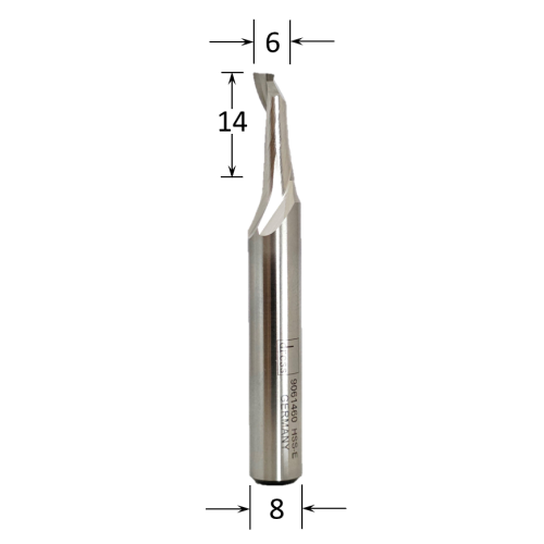 4mm Single Flute Up-Spiral Router Bit HSS-E Deep Cutting - Scanda